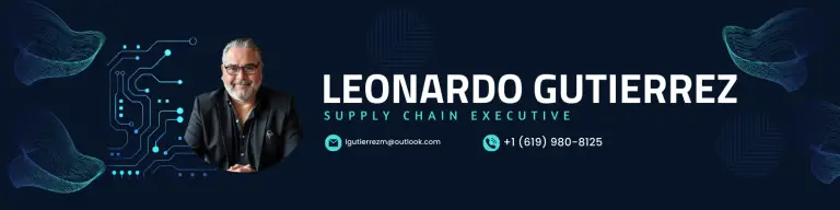 Banner with Leonardo Gutierrez's Photo and web design includes contact info.